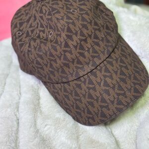 Michael Kors Brown Monogram Baseball Cap